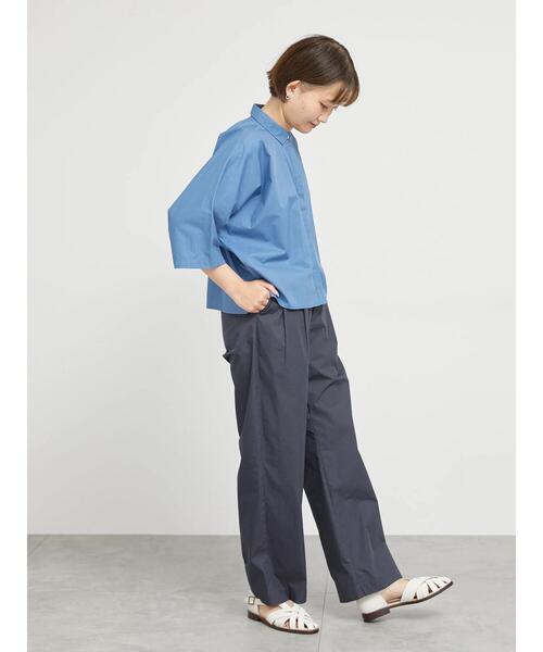 sm2rhythm(サマンサモスモスリズム)の「ドルマンスリーブオーバーサイズブラウス(シャツ/ブラウス・レディース・ブルー/オフホワイト/ベージュ・F)」の13枚目の写真