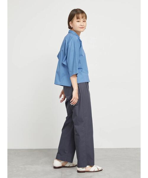 sm2rhythm(サマンサモスモスリズム)の「ドルマンスリーブオーバーサイズブラウス(シャツ/ブラウス・レディース・ブルー/オフホワイト/ベージュ・F)」の16枚目の写真