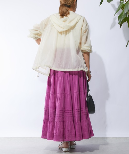 un dix cors（アンディコール）の「ティアードスカート（スカート・レディース・オフホワイト/パープル/ブラック・FREE）」の16枚目の写真