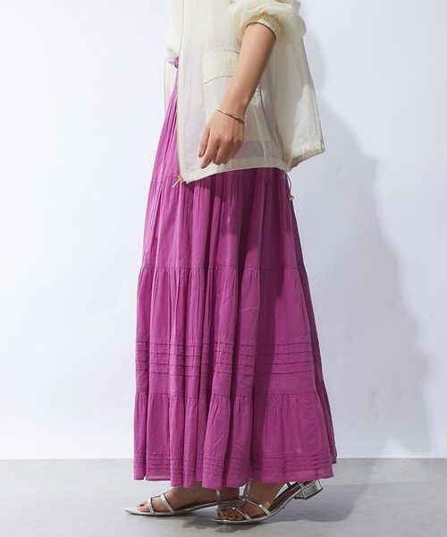 un dix cors（アンディコール）の「ティアードスカート（スカート・レディース・オフホワイト/パープル/ブラック・FREE）」の20枚目の写真
