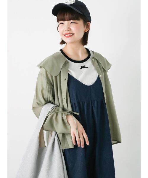 ehka sopo（エヘカソポ）の「袖ドロストブラウス（シャツ/ブラウス・レディース・サックスブルー/カーキ/オフホワイト・F）」の17枚目の写真