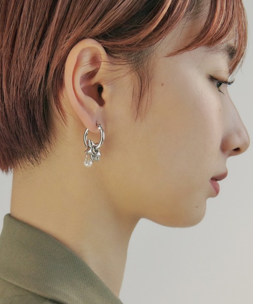 GOLDY（ゴールディ）の「アッセンブル スター チャーム ピアス（ピアス（両耳用）・レディース・ゴールド/シルバー・FREE）」の4枚目の写真