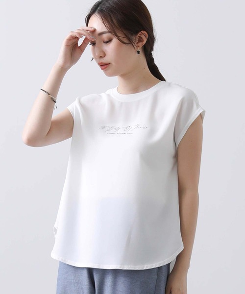 Gready Brilliant(グレディブリリアン)の「JZスモールロゴフレンチTシャツ(Tシャツ/カットソー・レディース・オフホワイト/チャコールグレー・38)」の22枚目の写真