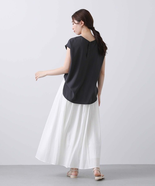 Gready Brilliant(グレディブリリアン)の「JZスモールロゴフレンチTシャツ(Tシャツ/カットソー・レディース・オフホワイト/チャコールグレー・38)」の16枚目の写真