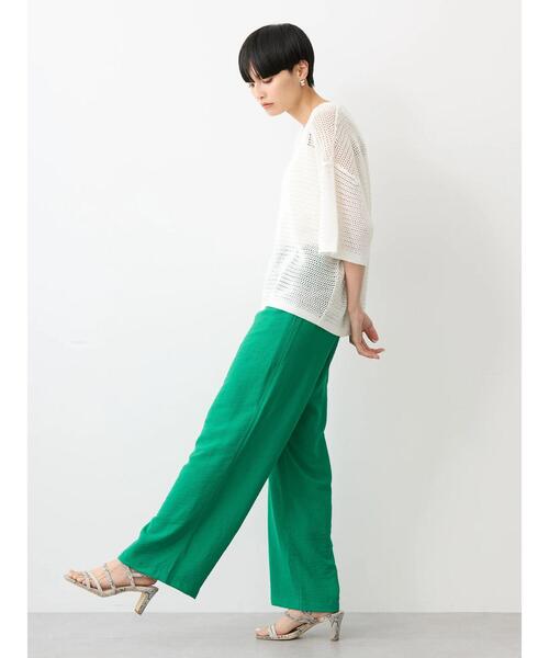 AMERICAN HOLIC（アメリカンホリック）の「接触冷感Wポケットワイドパンツ（その他パンツ・レディース・ブルー/ブラック/グリーン・S/M/L）」の8枚目の写真