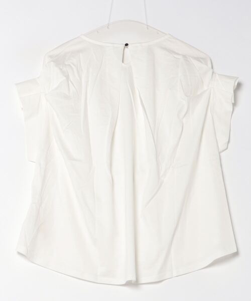 Q（キュー）の「ドライタッチコットン袖タックTシャツ（Tシャツ/カットソー・レディース・ブラック/ブルー/ホワイト・MEDIUM）」の18枚目の写真