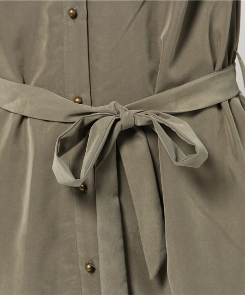 CROON A SONG（クルーンアソング）の「サンドウォッシュモダールシャツワンピース（ワンピース・レディース・カーキ/キャメル/レッド・FREE）」の8枚目の写真