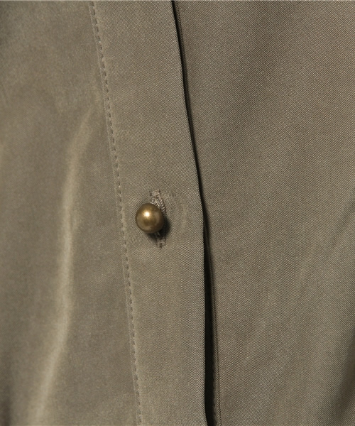 CROON A SONG（クルーンアソング）の「サンドウォッシュモダールシャツワンピース（ワンピース・レディース・カーキ/キャメル/レッド・FREE）」の6枚目の写真