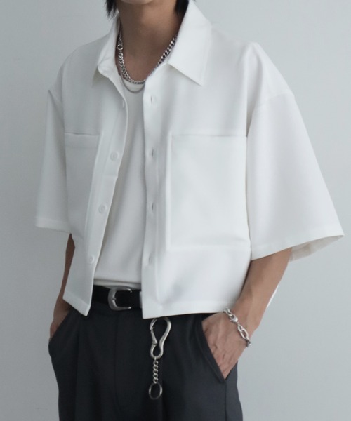 welise(ウェライズ)の「【welise/ウェライズ】リッチドレープスムース ハーフスリーブ ダブルポケット ショート丈 シャツ(シャツ/ブラウス・メンズ・ホワイト/ダークグレー/ブラック/チャコールグレー/ダークブルー/ワイン/サックスブルー・M/L/S)」の18枚目の写真