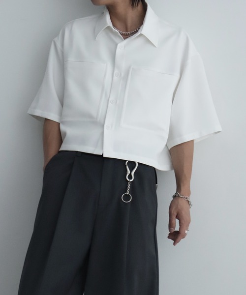welise(ウェライズ)の「【welise/ウェライズ】リッチドレープスムース ハーフスリーブ ダブルポケット ショート丈 シャツ(シャツ/ブラウス・メンズ・ホワイト/ダークグレー/ブラック/チャコールグレー/ダークブルー/ワイン/サックスブルー・M/L/S)」の21枚目の写真