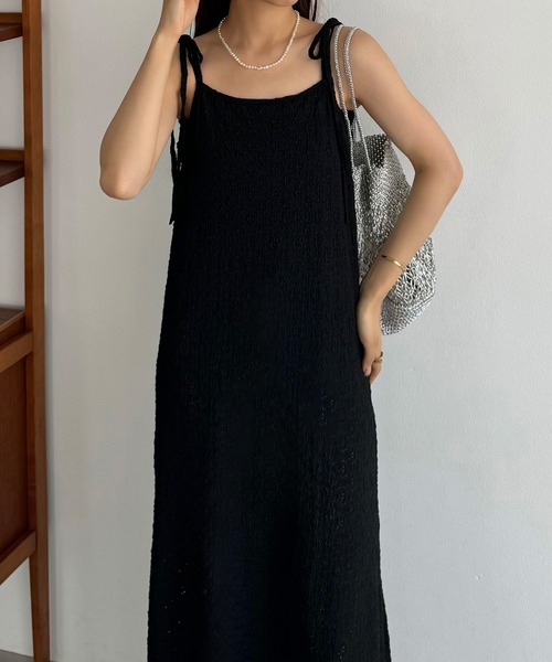 callautia(カラウティア)の「レイヤードフラワーレースキャミワンピース(レイヤード用)(ワンピース・レディース・ブラック/ベージュ/ホワイト・X-LARGE/LARGE/MEDIUM/SMALL)」の5枚目の写真