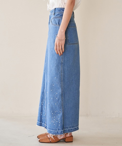 VIS（ビス）の「ホットフィットIラインデニムスカート（デニムスカート・レディース・ブルー系その他4/ブラック系その他・S/M）」の21枚目の写真