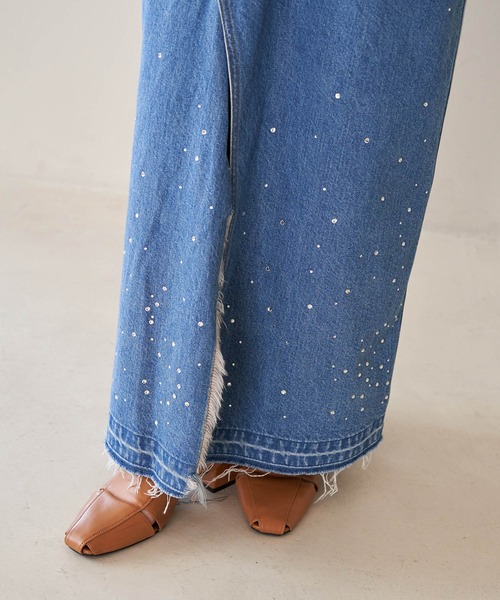 VIS（ビス）の「ホットフィットIラインデニムスカート（デニムスカート・レディース・ブルー系その他4/ブラック系その他・S/M）」の17枚目の写真