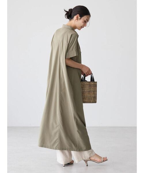 AMERICAN HOLIC（アメリカンホリック）の「接触冷感+UVカットWポケットシャツワンピース（シャツワンピース・レディース・アイボリー/カーキ/ブラック・M/L）」の19枚目の写真