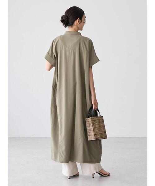 AMERICAN HOLIC（アメリカンホリック）の「接触冷感+UVカットWポケットシャツワンピース（シャツワンピース・レディース・アイボリー/カーキ/ブラック・M/L）」の18枚目の写真