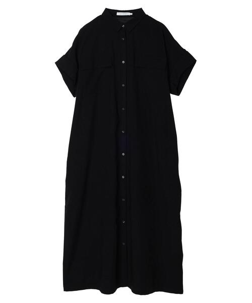 AMERICAN HOLIC（アメリカンホリック）の「接触冷感+UVカットWポケットシャツワンピース（シャツワンピース・レディース・アイボリー/カーキ/ブラック・M/L）」の7枚目の写真