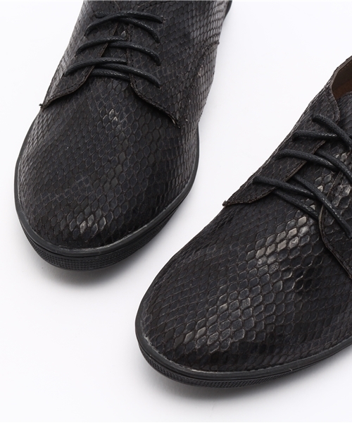 Noubel Voug Relax(ヌーベルヴォーグリラックス)の「Noubel Voug Relax(ヌーベル ヴォーグ リラックス)/柔らか素材 レースアップスニーカー(スニーカー・レディース・ブラック系その他/クリアブラック/パイソン・S/M/L/LL)」の9枚目の写真