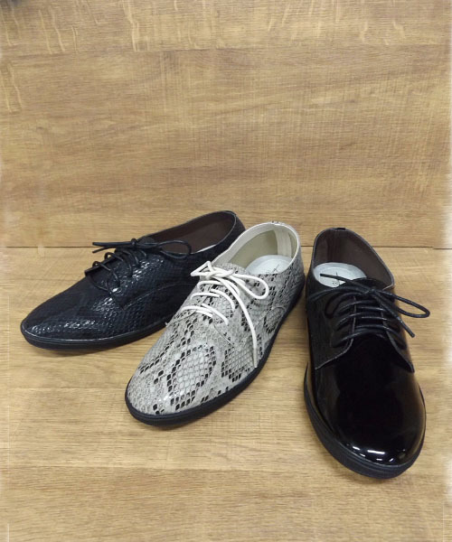 Noubel Voug Relax(ヌーベルヴォーグリラックス)の「Noubel Voug Relax(ヌーベル ヴォーグ リラックス)/柔らか素材 レースアップスニーカー(スニーカー・レディース・ブラック系その他/クリアブラック/パイソン・S/M/L/LL)」の8枚目の写真