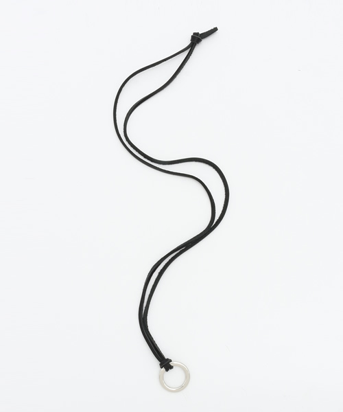 SHIPS JET BLUE（シップスジェットブルー）の「SHIPS JET BLUE(シップス ジェットブルー): リングレザーネックレス（ネックレス・メンズ・ブラック/ブラウン・ONE SIZE）」の4枚目の写真