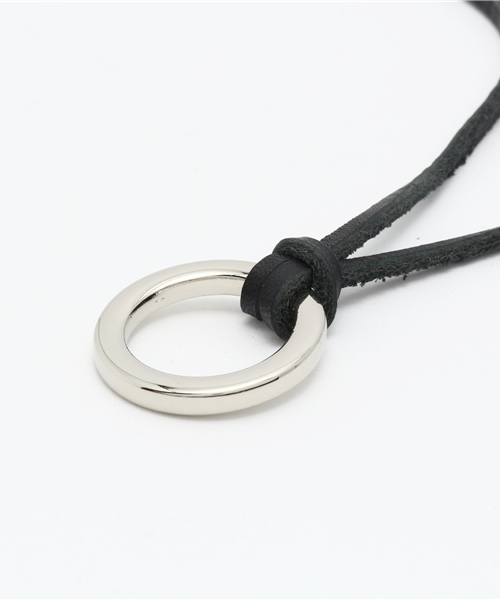SHIPS JET BLUE（シップスジェットブルー）の「SHIPS JET BLUE(シップス ジェットブルー): リングレザーネックレス（ネックレス・メンズ・ブラック/ブラウン・ONE SIZE）」の5枚目の写真