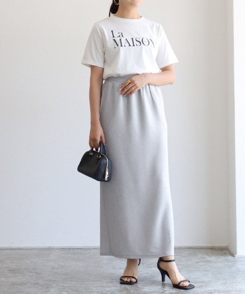 Pierrot(ピエロ)の「ストレッチラメIラインスカート(スカート・レディース・ブラック/ライトグレー・L/PM/M)」の19枚目の写真