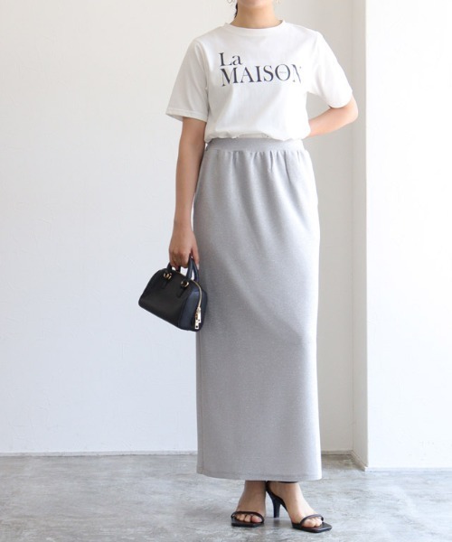 Pierrot(ピエロ)の「ストレッチラメIラインスカート(スカート・レディース・ブラック/ライトグレー・L/PM/M)」の20枚目の写真
