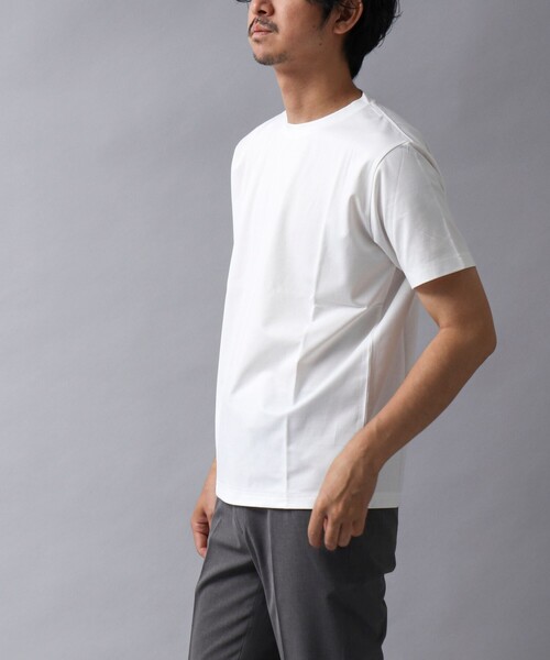 NOLLEY’S(ノーリーズ)の「【ACTIVE SECT】《限定展開 / 吸水速乾》マルチファンクション ドレスTシャツ(Tシャツ/カットソー・メンズ・オレンジ/ホワイト/ブラック/ダークネイビー・M/L/S/XL)」の6枚目の写真
