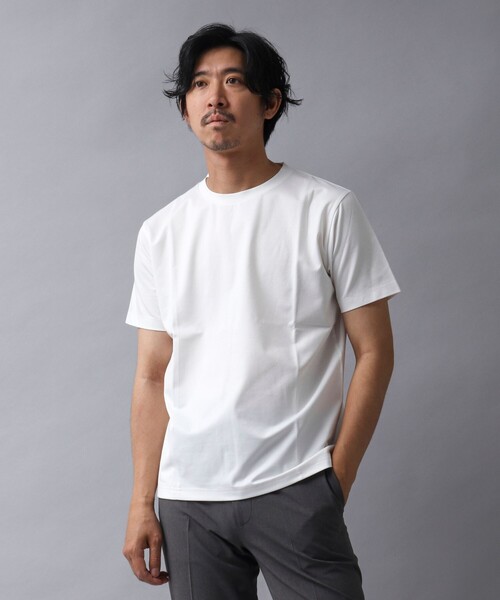 NOLLEY’S(ノーリーズ)の「【ACTIVE SECT】《限定展開 / 吸水速乾》マルチファンクション ドレスTシャツ(Tシャツ/カットソー・メンズ・オレンジ/ホワイト/ブラック/ダークネイビー・M/L/S/XL)」の7枚目の写真