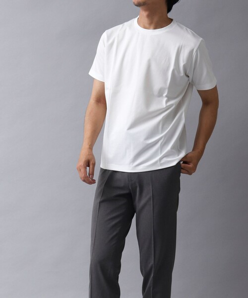 NOLLEY’S(ノーリーズ)の「【ACTIVE SECT】《限定展開 / 吸水速乾》マルチファンクション ドレスTシャツ(Tシャツ/カットソー・メンズ・オレンジ/ホワイト/ブラック/ダークネイビー・M/L/S/XL)」の9枚目の写真