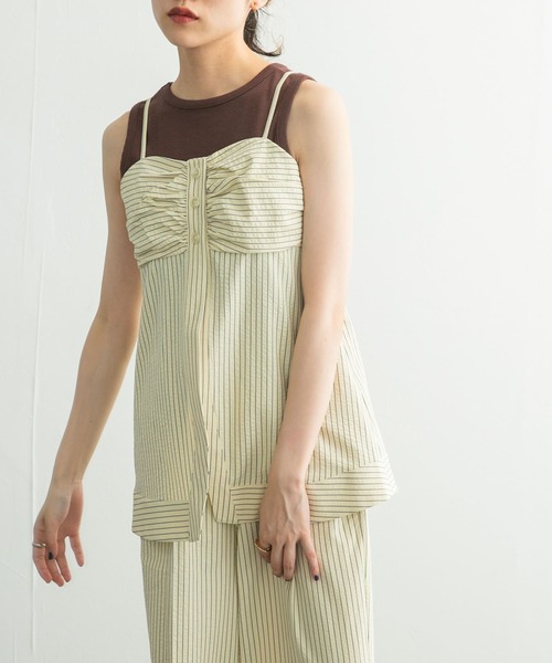 KBF（ケイビーエフ）の「ストライプビスチェ（シャツ/ブラウス・レディース・ブラック系その他/レッド系その他・ONE）」の22枚目の写真