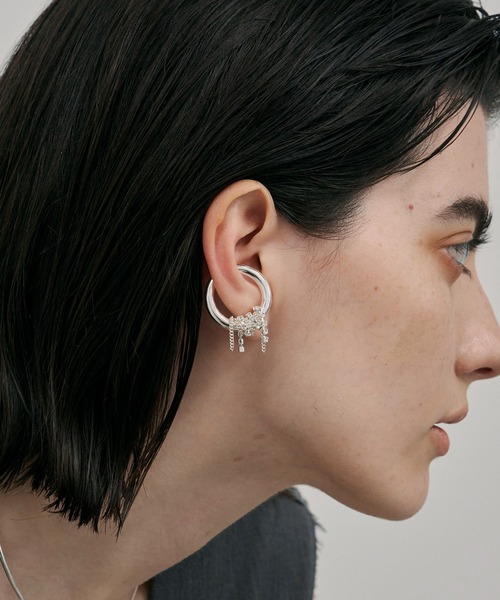 金属アレルギー対応】Lupinus Bijou Chain Earcuff/ルピナスビジュー