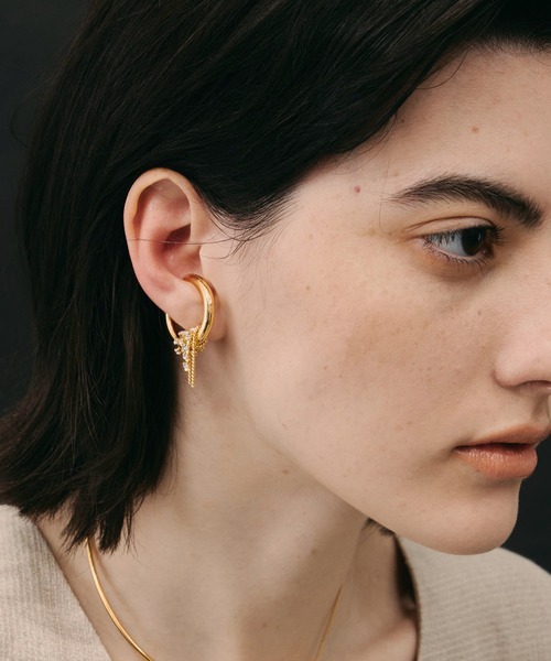 アクセサリー lupinus0908 金属アレルギー対応】Lupinus Bijou Chain Earcuff/ルピナスビジュー