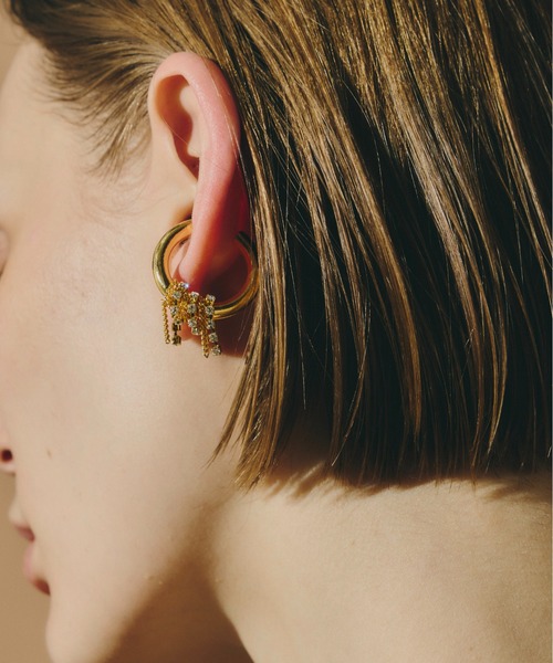 金属アレルギー対応】Lupinus Bijou Chain Earcuff/ルピナスビジュー