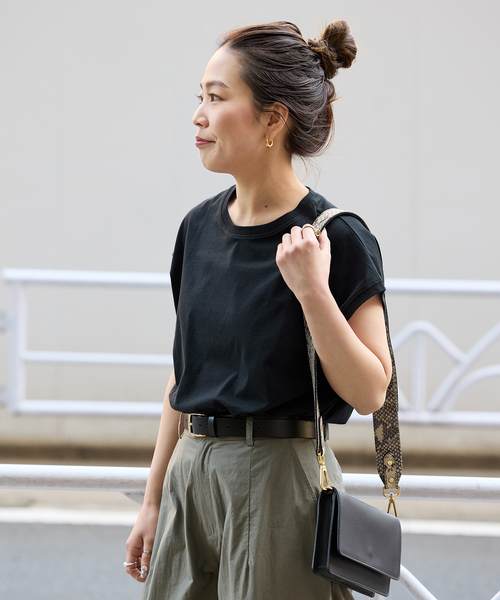 B.C STOCK(ベーセーストック)の「《追加》フレンチスリーブT(Tシャツ/カットソー・レディース・ホワイト/ブラック/ブラック系その他・FREE)」の8枚目の写真
