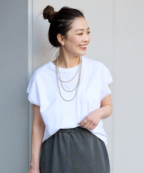 B.C STOCK(ベーセーストック)の「《追加》フレンチスリーブT(Tシャツ/カットソー・レディース・ホワイト/ブラック/ブラック系その他・FREE)」の21枚目の写真
