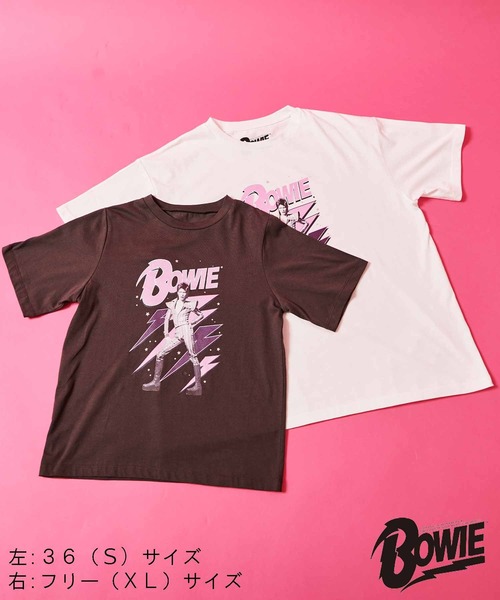 31 Sons de mode(トランテアン ソン ドゥ モード)の「【DAVID BOWIE】サンダーロゴTシャツ(Tシャツ/カットソー・レディース・オフホワイト/チャコールグレー・36/フリー)」の21枚目の写真