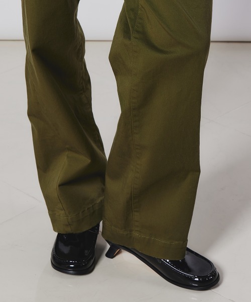 DOUBLE STANDARD CLOTHING(ダブルスタンダードクロージング)の「ストレッチチノワイドパンツ(チノパンツ・レディース・カーキ/ベージュ・38/36)」の12枚目の写真