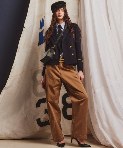 DOUBLE STANDARD CLOTHING(ダブルスタンダードクロージング)の「ストレッチチノワイドパンツ(チノパンツ・レディース・カーキ/ベージュ・38/36)」の17枚目の写真