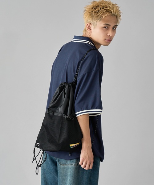 sooty ナイロンナップサック nylon rétro bag (Blue) | Sooty clothing
