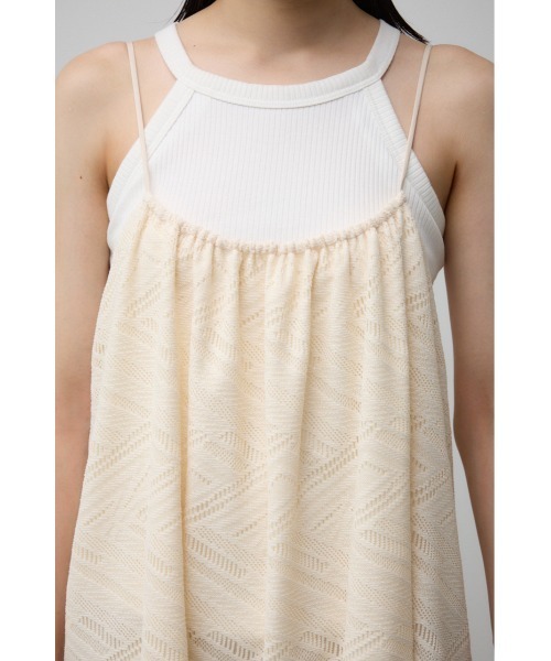 AZUL by moussy（アズールバイマウジー）の「レースホルターネックキャミワンピース（ワンピース・レディース・ダークブラウン/ブラック/アイボリー・FREE）」の10枚目の写真