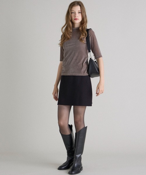 INED CLARO（イネドクラロ）の「【2点セット】スカート&ニットワイドパンツ（その他パンツ・レディース・ブラック/ベージュ・フリー）」の6枚目の写真