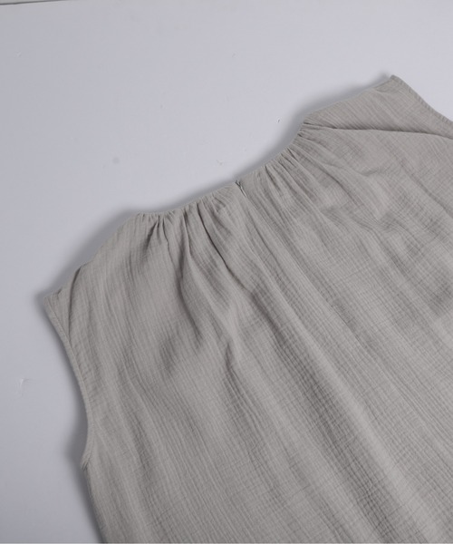 La-gemme（ラジェム）の「Wガーゼフレンチスリーブトップス（Tシャツ/カットソー・レディース・ホワイト/グレイッシュベージュ/ブラック・フリー）」の22枚目の写真