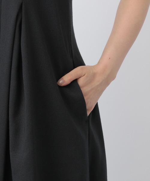 A part by（アパートバイ）の「タックフレアジャンスカ（ジャンパースカート・レディース・ブラック/ベージュ/ダークブラウン・FREE）」の15枚目の写真