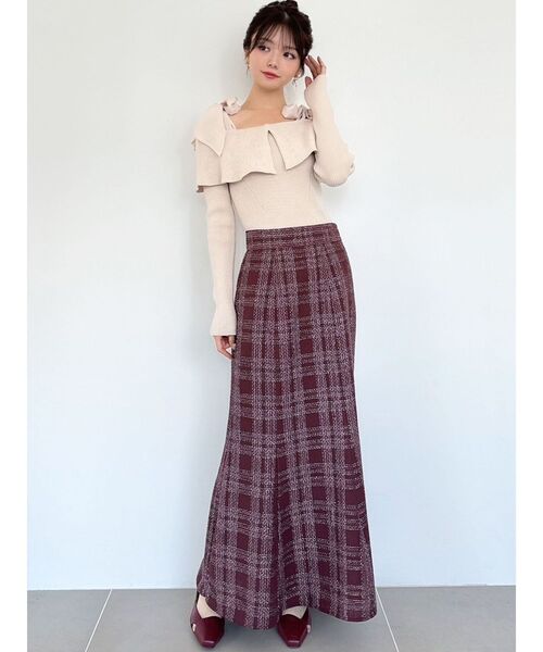 RESEXXY（リゼクシー）の「ボリュームリボンニットトップス（ニット/セーター・レディース・アイボリー/ブラック/チャコールグレー・FREE）」の16枚目の写真