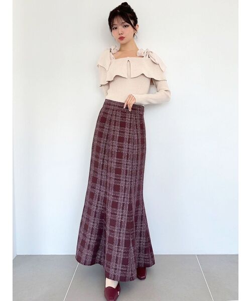 RESEXXY（リゼクシー）の「ボリュームリボンニットトップス（ニット/セーター・レディース・アイボリー/ブラック/チャコールグレー・FREE）」の17枚目の写真