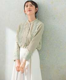 URBAN RESEARCH ROSSO WOMEN | ウォッシャブルデザインレースシャツ(シャツ/ブラウス)