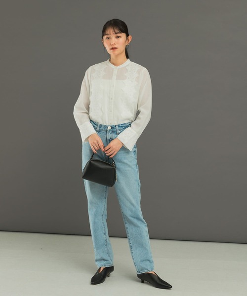 URBAN RESEARCH ROSSO WOMEN(アーバンリサーチ ロッソ)の「ウォッシャブルデザインレースシャツ(シャツ/ブラウス・レディース・ホワイト/ミント/ブラック・FREE)」の11枚目の写真