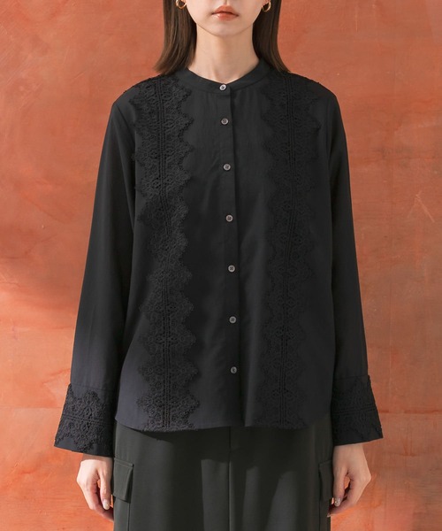 URBAN RESEARCH ROSSO WOMEN(アーバンリサーチ ロッソ)の「ウォッシャブルデザインレースシャツ(シャツ/ブラウス・レディース・ホワイト/ミント/ブラック・FREE)」の20枚目の写真