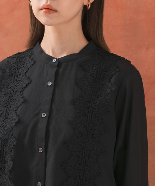 URBAN RESEARCH ROSSO WOMEN(アーバンリサーチ ロッソ)の「ウォッシャブルデザインレースシャツ(シャツ/ブラウス・レディース・ホワイト/ミント/ブラック・FREE)」の17枚目の写真