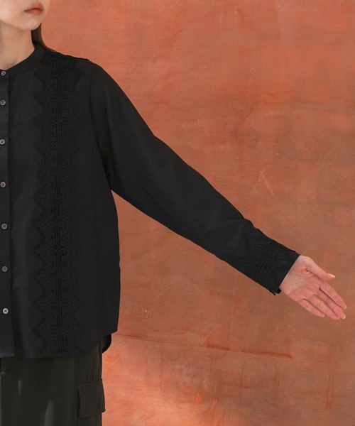 URBAN RESEARCH ROSSO WOMEN(アーバンリサーチ ロッソ)の「ウォッシャブルデザインレースシャツ(シャツ/ブラウス・レディース・ホワイト/ミント/ブラック・FREE)」の16枚目の写真